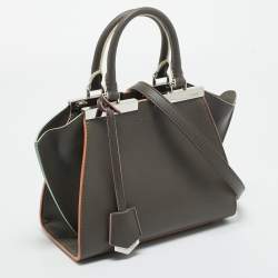 Pre Owned Fendi Etain Leather Mini 3Jours Tote
