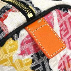 Pre Owned Fendi Black Canvas Zucchino Floral Forever Handbag