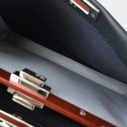 Pre Owned Fendi Black Leather Peekaboo 2way Handbag