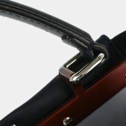 Pre Owned Fendi Black Leather Peekaboo 2way Handbag