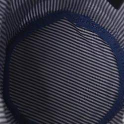 Pre Owned Fendi Step Out Blue/White Leather Bucket Bag