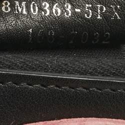 Pre Owned Fendi Black Leather and Shearling Fur FF Fflynn Zip Clutch