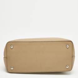 Pre Owned Fendi Beige Leather Small 2Jours Tote