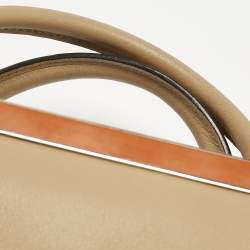 Pre Owned Fendi Beige Leather Small 2Jours Tote