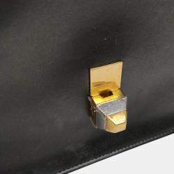 Pre Owned Fendi Black Leather Bugs Kan I Top Handle Bag