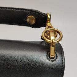 Pre Owned Fendi Black Leather Bugs Kan I Top Handle Bag