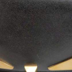 Pre Owned Fendi Black Leather Bugs Kan I Top Handle Bag