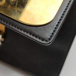 Pre Owned Fendi Black Leather Bugs Kan I Top Handle Bag