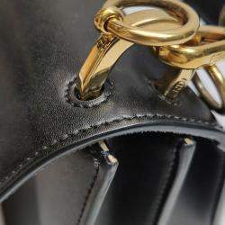 Pre Owned Fendi Black Leather Bugs Kan I Top Handle Bag