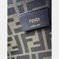 Pre Owned Fendi Black Leather Small First Clutch Bag