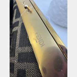 Pre Owned Fendi Black Leather Small First Clutch Bag