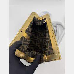 Pre Owned Fendi Black Leather Small First Clutch Bag