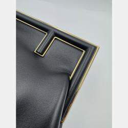 Pre Owned Fendi Black Leather Small First Clutch Bag