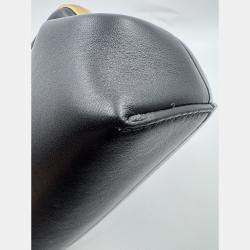 Pre Owned Fendi Black Leather Small First Clutch Bag