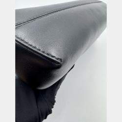 Pre Owned Fendi Black Leather Small First Clutch Bag