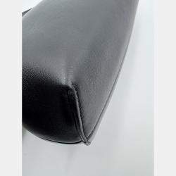 Pre Owned Fendi Black Leather Small First Clutch Bag