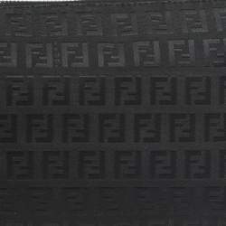 Pre Owned Fendi Black Zucchino Canvas Pochette Bag
