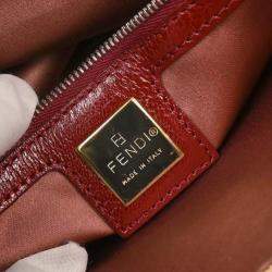 Pre Owned Fendi Mamma Baguette Beige Straw Shoulder Bag