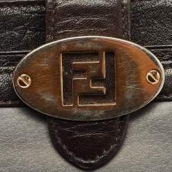 Pre Owned Fendi Tobacco Zucca Canvas and Leather Forever Continental Wallet