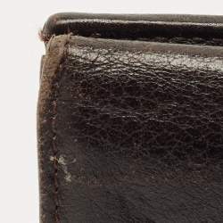 Pre Owned Fendi Tobacco Zucca Canvas and Leather Forever Continental Wallet