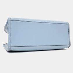 Pre Owned Fendi Blue Leather Sunshine Tote and Shoulder Bag