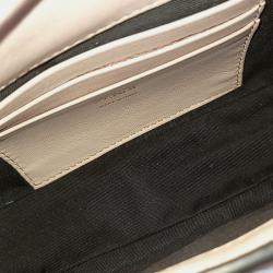 Pre Owned Fendi Pink Leather Baguette Mini