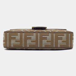 Pre Owned Fendi Brown Leather Baguette Bag