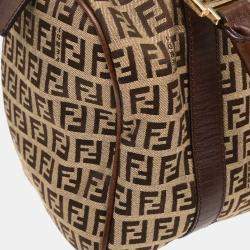 Pre Owned Fendi Brown Zucchino Handbag