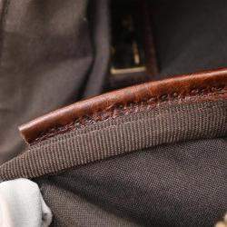 Pre Owned Fendi Brown Zucchino Handbag