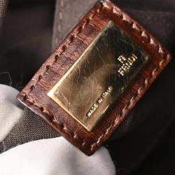 Pre Owned Fendi Brown Zucchino Handbag