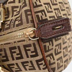 Pre Owned Fendi Brown Zucchino Handbag