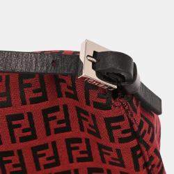 Pre Owned Fendi Red Zucchino Handbag