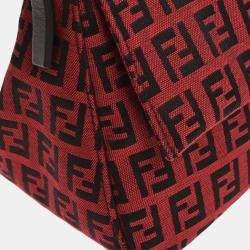 Pre Owned Fendi Red Zucchino Handbag