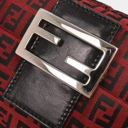 Pre Owned Fendi Red Zucchino Handbag