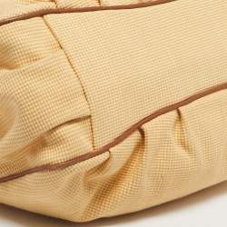 Pre Owned Fendi Brown/Natural Interwoven Raffia Large Mia Shoulder Bag