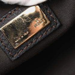 Pre Owned Fendi Black Zucchino Shoulder Bag