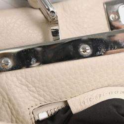 Pre Owned Fendi Off-white Leather Peekaboo 2way Handbag