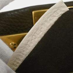 Pre Owned Fendi Brown Leather Peekaboo 2way Handbag