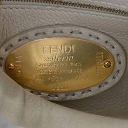 Pre Owned Fendi Brown Leather Peekaboo 2way Handbag
