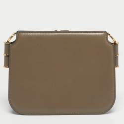 مملوكة مسبقًا Fendi Dark Beige Leather Touch Shoulder Bag