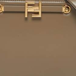 مملوكة مسبقًا Fendi Dark Beige Leather Touch Shoulder Bag
