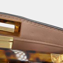 Pre Owned Fendi Peekaboo Icy You Beige Leather Size Petit (Mini)