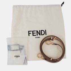 Pre Owned Fendi Peekaboo Icy You Beige Leather Size Petit (Mini)