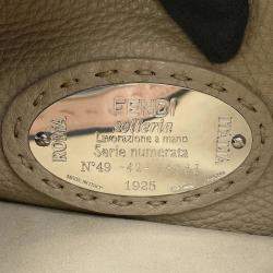 Pre Owned Fendi Selleria Peekaboo Brown Leather Size Regular