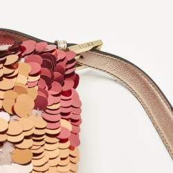 Pre Owned Fendi Multicolor Sequins Medium Baguette Bag
