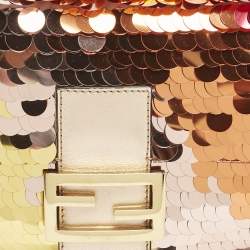 Pre Owned Fendi Multicolor Sequins Medium Baguette Bag