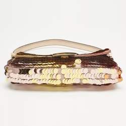 Pre Owned Fendi Multicolor Sequins Medium Baguette Bag