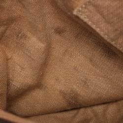 Pre Owned Fendi Tobacco Zucca Canvas and Leather Spy Moro Hobo