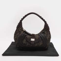 Pre Owned Fendi Tobacco Zucca Canvas and Leather Spy Moro Hobo