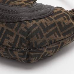 Pre Owned Fendi Tobacco Zucca Canvas and Leather Spy Moro Hobo